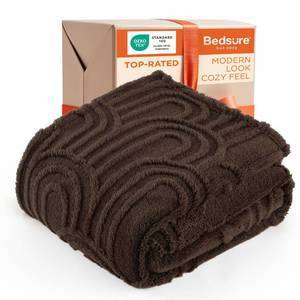 lot 15062 image: Bedsure GentleSoft Dark Brown Throw Blanket for Women - Super Soft & Cozy, Fleece Blankets for Girls, Ideal for Couch & Bed, 50x70 Inches