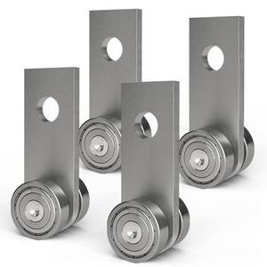 lot 20425 image: Trolley Assembly,2 Wheel Trolley Rollers for Use with 1-58 Wide and All 1-58 or Taller Strut Channel (Pack of 4)��