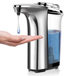 lot 16120 image: PZOTRUF Automatic Soap Dispenser, Touchless Dish Soap Dispenser 17oz500ml with Infrared Sensor, 5 Adjustable Soap Levels, Liquid Dispenser for Bathroom Kitchen (Silver)