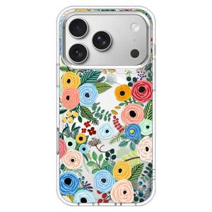 lot 16123 image: MOSNOVO for iPhone 17 Pro Case  Compatible with Magsafe  Military Grade 6.6ft Drop Tested  Camera Control  Clear with Pastel Floral Garden Design