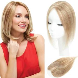 lot 16126 image: Aimeolyn Hair Toppers for Women Real Human Hair,Hairs Toppers for Women No Bangs Top Hairs ExtensionsPieces for Thinning Haisr Lace Base 12 inch