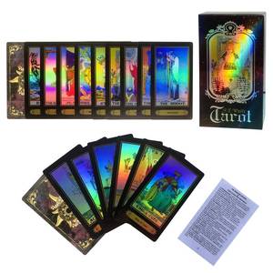 lot 16134 image: SUNHHX Tarot Cards Set, 78 Surface Laser Tarot Cards with English Instructions Book for Beginners (English Edition)
