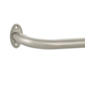 lot 17066 image: Room Darking Curtain Rod, 28-53 Inch Adjustable Window Curtain Rods Wrap Around 1inch Diameter Single Splicing Curtain Rod, Matte Nickel