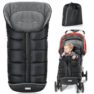 lot 17088 image: Orzbow Universal Footmuff for Stroller, Winter Warm Baby Stroller Bunting Bag, Waterproof Windproof Warm Polar Fleece Lined for Toddler Stroller Sleeping Bag, Black