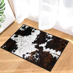 lot 18067 image: Cowhide Rug Vintage Entryway Rug 2x3 Cow Print Kitchen Mat Washable Ulta-Thin Non-Slip Low Pile Indoor Entrance Door Mat,Western Rugs Rustic Small Accent Throw Rugs for Front Door,Bathroom,Bedroom
