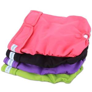 lot 19460 image: Teamoy 4pcs Washable Female Dog Diapers, Reusable Doggie Diaper Wraps for Female Dogs, Super-Absorbent and Comfortable, XL