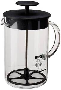 lot 19466 image: Bodum, Latteo Manual Milk Frother, 8 Ounce, Black