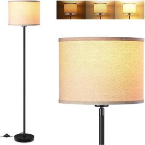 lot 19476 image: Modern Floor Lamps for Living Room Bedroom, Small Standing Lamp with Lampshade, Simple 58 Tall Lamp, Foot Pedal Switch, Black Floor Lamp for OfficeClassroomKids Room (Bulbs Not Including)