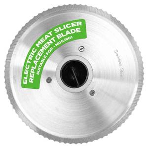 lot 20397 image: NutriChef Stainless Steel Meat Slicer Blade  Electric Home Meat Slicer Blade Replacement for NUGJ801  Precision-Cut Serrated Blade for Meat Slicing  7.83-Inch 0.05-Inch Blade Thickness