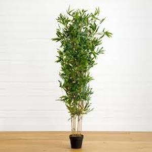 lot 5234 image: Artificial Bamboo Plant with Green Leaves