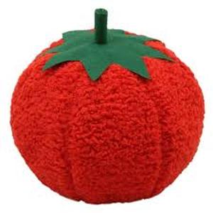 lot 4095 image: Plush Tomato Decorative Pillow