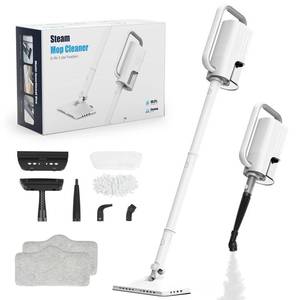 lot 3444 image: 6 in1 Rotated Steam Mop Cleaner with 2 Modes ��Detachable Steam Mops for Floor, Laminate Floor, Tiles Cleaning��Sky White��