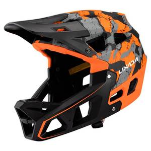 lot 3463 image: Lixada Adult Bike Helmet, Full Face Mountain Bike Helmet Lightweight Bicycle Helmet with Pads & Visor, Comfort Cycling Helmet Racing Downhill MTB Helmet for Men Women