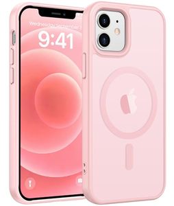 lot 4191 image: FNTCASE for iPhone 13 Mini Case for iPhone 12 Mini Case Compatible with Magsafe Translucent Matte Magnetic Phone Cover - Military Grade Drop Protection Shockproof Protective Cases - Light Pink