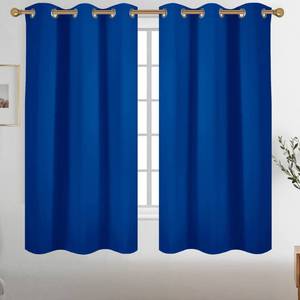 lot 4200 image: Diraysid Royal Blue Grommet Blackout Curtains for Bedroom Thermal Insulated Room Darkening Curtains Drapes, 42 x 63 inch, 2 Panels