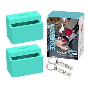 lot 4220 image: Morlike Silicone Seatbelt Secure Buckle Safety Cover Lock  Keep Children Safe in Car Seat and Prevent Kids from Accidentally Unbuckling  Buckle Guard Fits Almost Vehicles (Light Blue, 2 Pack)