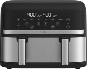 lot 5251 image: bella PRO - 4-qt. TriZone Touchscreen Air Fryer with Dual Flex Basket - Stainless Steel