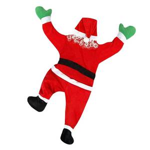 lot 6112 image: A5.6 Ft Christmas Hanging Santa Claus Decoration Life Size Climbing Santa Claus Xmas Yard Window Wall Hanging Ornament