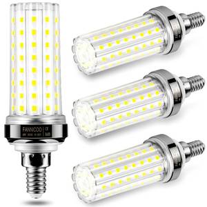 lot 6137 image: FanNicoo E12 LED Bulbs,20W LED Corn Light Bulb 150W Equivalent 2500 Lumen 6500K Cool Daylight White Non-dimmable LED Candelabra Bulbs Pack of 4