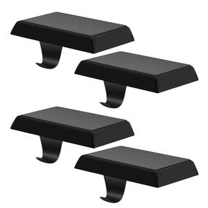 lot 6141 image: Mulbozy Christmas Stocking Holder for Mantle Set of 4, Black Christmas Stocking Hanger with Hook, Non-Slip Heavy Stocking Holders for Christmas Fireplace Mantel Decoration
