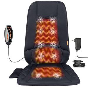 lot 6144 image: CARSHION 10 Vibration Motors, Massage Seat Cushion with Heat,Back Massager for Chair Back Massager Heated Seat Cover Massage Chair Pad for Pain Relief Home Office Use