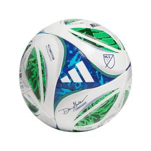 lot 6179 image: adidas Unisex-Adult MLS Competition Soccer Ball (WhiteGreenSOLBLUGLOBLU, 4)