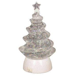 lot 6190 image: Roman, 8.25 H Multi-Colored Lighted Swirl Christmas Tree, Confetti Lite, Holiday Decoration, Battery or USB Operated, Festive Gift for Home or Office