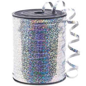 lot 6234 image: PartyWoo Silver Curling Ribbon, 500 Yard for Crafts, Iridescent Crimped, Shiny Metallic for Gift Wrapping, Balloons String, Hair, Florist Flower (1 Roll)