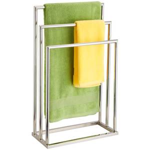 lot 6238 image: Free Standing Towel Racks for Bathroom, 3 Tier Stainless Steel Bathroom Towel Rack, Towel Drying Rack Stand for Outdoor Poolside, Blanket Holder, Chrome, DECLUTTR