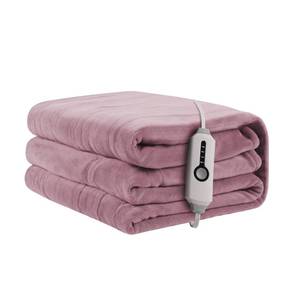lot 6243 image: Electric Heated Blanket 72x84 Full Size, Soft Coral Fleece with 4 Heating Levels and 10 Hours Auto-Off, Machine Washable, Cozy Plush Fabric for Home, Purple