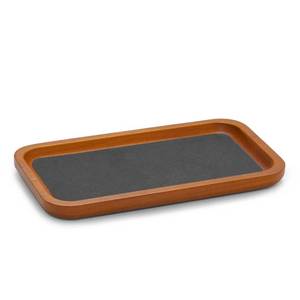 lot 6260 image: Oirlv Solid Wood Jewelry Display Tray Small Jewelry Tray Rings Earrings Bracelets Necklace Holder Organizer(Rectangle, Grey)