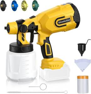 lot 7905 image: Cordless Paint Sprayer for Dewalt 20V MAX Battery, Electric Spray Paint Gun for House, 4 Copper Nozzles, Paint Spray Gun with Power Display, Paint Sprayers for Home Interior and Exterior (No Battery) (Used)