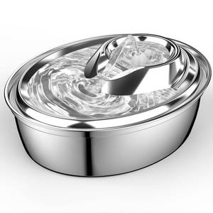 lot 7936 image: ORSDA Cat Water Fountain Stainless Steel, 2L67oz Pet Fountain for Cats Inside, Automatic Dog Drinking Dispenser Cat Feeding & Watering Supplies with 2 Filter
