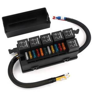 lot 7981 image: Newdeli 12V Relay Box 11 Way Waterproof Relay Fuse Box Automotive Relay and Fuse Block 12 AWG Pre-Wired Universal Relay Panel with 4-Pin Relays and ATCATO Blade Fuses for Auto Car Marine Boat Truck