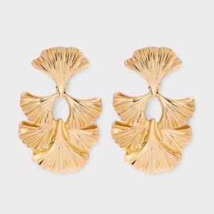 lot 8030 image: Textured Bell Drop Earrings - A New Day�� Gold