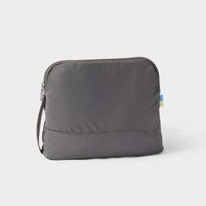 lot 8036 image: Toiletry Bag - Open Story�� Gray Travel Solid Zipper Kit