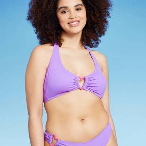 lot 8046 image: Womens Heart Detail Bralette Bikini Top - Wild Fable�� Purple L
