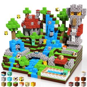 lot 8078 image: ToyUnited 150PCS Magnetic Blocks - Magnetic Building Blocks, Magnet Cubes Toys Stacking, Build Forest World Set, STEM Montessori Sensory Toys for Kids Boys Girls Ages 3 4 5 6 7 8 9 10 Birthday Gifts