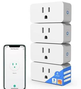 lot 8088 image: XFOX Tuya Smart Plug,Mini with Energy Monitoring, 2.4G Wi-Fi Outlets Support Alexa, Google Assistant, SmartThings, Tuya Smart Plug, Timer, ETL & FCC Certified, 4 Pack