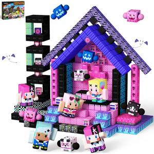 lot 8090 image: GobiDex 108PCS Magnetic Building Blocks & Figures Playset - STEM Princess Sensory Toys to Build a MagWonder World, Pretend Play Birthday Gift for Girls Ages 3 (0.8 in)