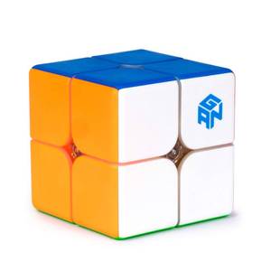 lot 8092 image: GAN 249 V2, 2x2 Speed Cube Gans Mini Cube Puzzle Toy 2x2x2 Magic Cube 49mm (Stickerless)
