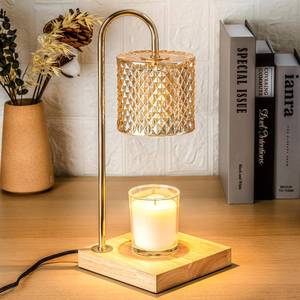 lot 8103 image: Marycele Lamp Candle Warmer with Timer, House Warming Gifts New Home, Candle Wax Warmer, Aesthetic Room Home Bedroom Decor, Amber Lozenge Diamond