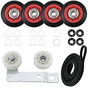 lot 8117 image: 4392067 Dryer Repair Kit and W10837240 Dryer Idler Pulley Fit for Whirlpool Maytag Admiral Kenmore Dryer - Bravos Dryer parts and Duet Dryer Parts Compared to # 4392067VP 80047 587637 by Funmit