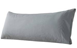 lot 8130 image: WhatsBedding Body Pillow Cover Cotton Fabric, Long Pillowcase Breathable & Skin-Friendly, Envelope Closure - Grey (20x54 inch)