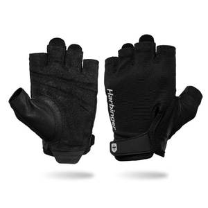 lot 8144 image: Power Gloves 3.0 - Durable Half Finger Weightlifting Gloves with Adjustable Wrist Closure, Breathable Leather Palm, Mens, Black, X-Large