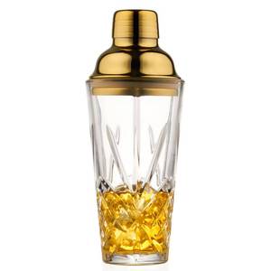 lot 8153 image: Gold&Martini shaker Glass-Christmas Cocktail Shaker-Crystal Shaker(No Lead)-Drink Glass for Espresso, Holiday, Mixology, BBQ,Valentine Gifts