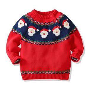 lot 8181 image: Baby Toddler Boys Girls Sweater Knit Christmas Sweatshirt Little Kids Pullover Cotton Winter Warm Tops Coat Clothes
