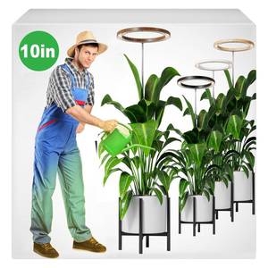 lot 8185 image: 10 Grow Lights for Indoor Plants Full Spectrum,160LEDs Indoor Plant Light for Indoor Growing,Height Adjustable 11-65 for Large Plant,Auto OnOff Timer 3912H,9 Dimmable Brightness,Black Wood Grain