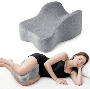 lot 13617 image: anzhixiu Long Knee Pillow for Side Sleeper Fully Support Thighs and Knees for Sciatica, Back, HIPS, Knees, Joints Pain Relief - Leg Pillow for Side Sleeping Between Legs Aligns Spine- Pure Gray