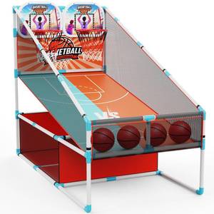 lot 13622 image: 2-Player Arcade Basketball Game Set,Upgraded Indoor Hoop with LED Light Electronic Scoreboard 4 Balls,Carnival Games Sports Toys Kids 3-12 for Home Party Backyard Outdoor Boys Girls Toddlers Gifts
